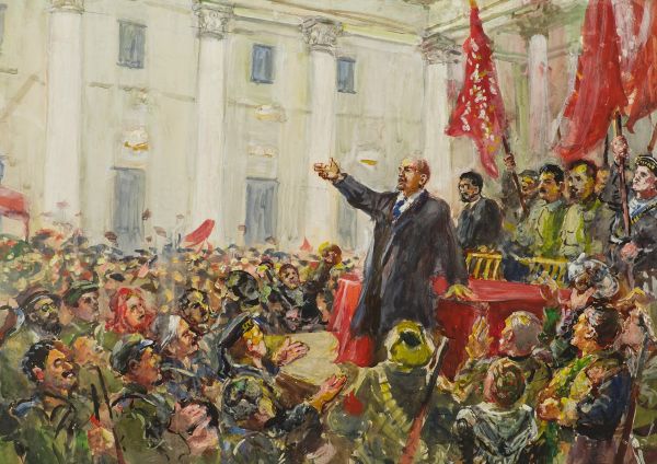 Выступление В.И. Ленина на митинге.